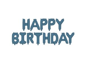 BALON FOLIOWY HAPPY BIRTHDAY 340X35CM GRANAT