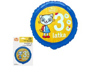 BALON FOLIOWY KICIA KOCIA 3 LATKA 18 CALI GODAN