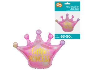 BALON FOLIOWY KORONA LITTLE PRINCESS 63X50CM GODAN