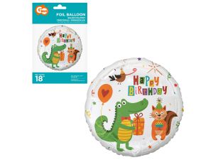 BALON FOLIOWY KROKODYLEK Z PREZENTEM 18" GODAN