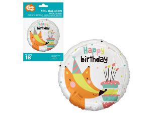 BALON FOLIOWY LISEK Z TORTEM 18" GODAN