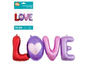 BALON FOLIOWY LITERY LOVE 74CM GODAN