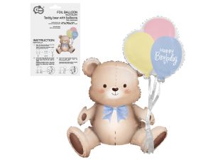 BALON FOLIOWY MIŚ Z BALONIKAMI GODAN