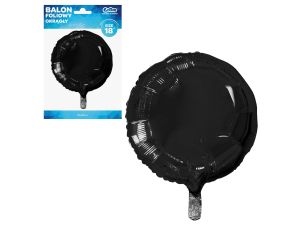 BALON FOLIOWY OKRĄGŁY CZARNY 18'' GODAN