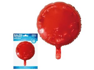 BALON FOLIOWY OKRĄGŁY CZERWONY 18''