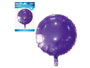 BALON FOLIOWY OKRĄGŁY FIOLETOWY 18''