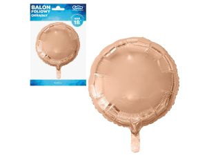 BALON FOLIOWY OKRĄGŁY RÓŻOWO-ZŁOTY 18''