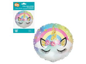 BALON FOLIOWY PASTELOWY JEDNOROŻEC 18" GODAN
