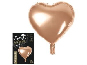 BALON FOLIOWY SECE RÓŻOWO-ZŁOTE 18''