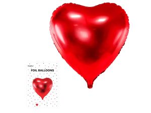 BALON FOLIOWY SERCE 68X72CM CZERWONY PARTYDECO