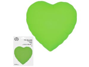 BALON FOLIOWY SERCE FLUOR ZIELONY 18" GODAN