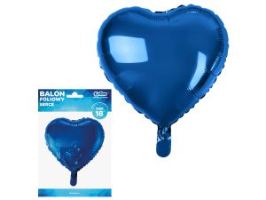 BALON FOLIOWY SERCE GRANATOWE 18''