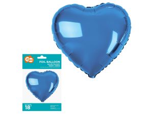 BALON FOLIOWY SERCE NIEBIESKIE 18''