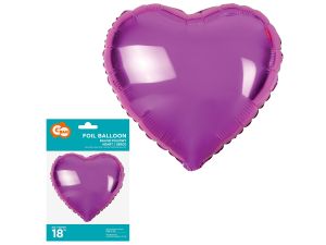 BALON FOLIOWY "SERCE" RÓŻOWE 18" GODAN