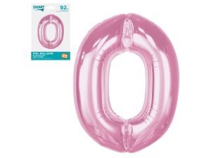 BALON FOLIOWY SMART CYFRA 0 J.RÓŻOWA 92CM GODAN
