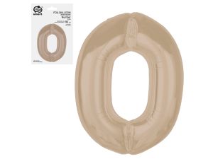 BALON FOLIOWY SMART CYFRA 0 MAT LATTE 92CM GODAN