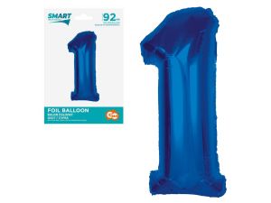 BALON FOLIOWY SMART CYFRA 1 NIEBIESKA 92CM GODAN