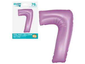 BALON FOLIOWY SMART CYFRA 7 LAWENDOWA MATOWA 76CM