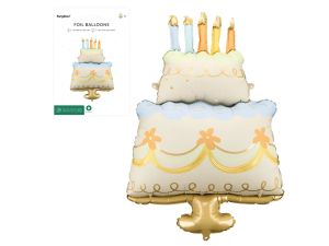 BALON FOLIOWY TORT 62X104CM MIX PARTYDECO
