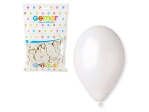 BALON GM110 METAL 12" PERŁOWO-BIAŁY 100SZT GODAN