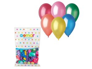 BALON GM110 METAL 12'' RÓŻNOKOLOROWY A'100 GODAN