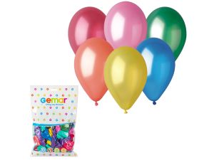 BALON GM90 METAL 10'' RÓŻNOKOL. /100  SZT