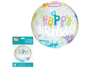 BALON KRYSZTAŁOWY HAPPY BIRTHDAY 18" GODAN