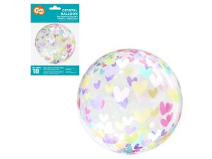BALON KRYSZTAŁOWY SERDUSZKA 18" GODAN