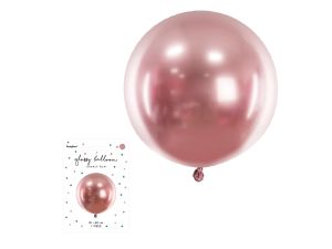 BALON OKRĄGŁY GLOSSY 60CM RÓŻOWE ZŁOTO PARTYDECO
