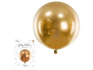 BALON OKRĄGŁY GLOSSY 60CM ZŁOTY PARTYDECO