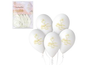 BALON PREMIUM HEL PIERWSZA KOMUNIA ŚW. 13" 5SZT