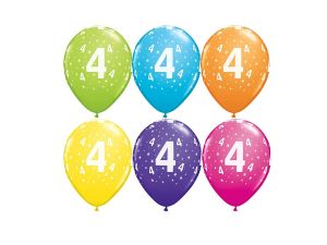 BALON QL 11" Z NADR. 4 PASTEL MIX TROPIKALNY A'6 