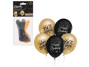 BALONY B&C 12" Z NADR 60 ZŁOTE I CZARNE 5SZT GODAN