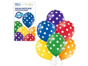 BALONY D11 POLKA DOTS MIX 1C5S 6SZT