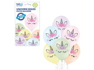 BALONY D11 UNICORN HEADS 6 SZT GODAN