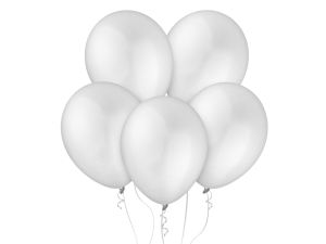 BALONY DECOMEX 11" METALLIC WHITE 100SZT GODAN