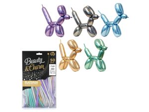 BALONY DO MODEL. BEAUTY&CHARM PLATYNOWY MIX 50SZT