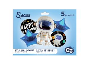 BALONY FOLIOWE ZESTAW KOSMOS 5SZT GODAN