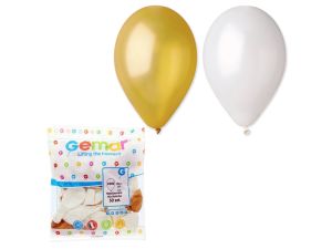 BALONY GM90 METAL 10" ZŁOTE I PERŁOWE 50SZT GODAN