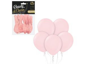 BALONY MAKARONOWE BLADORÓŻOWE 12"10SZT GODAN