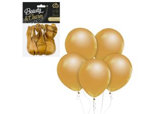 BALONY METALIKI C.ZŁOTE 12" 10SZT GODAN