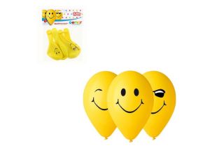 BALONY PREMIUM  3 UŚMIECHY  ŻÓŁTE  12'' /5 SZT