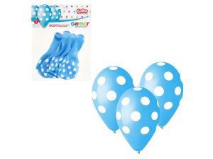 BALONY PREMIUM GROCHY BŁEKITNE 12" 5SZT