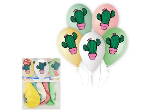 BALONY PREMIUM HEL KAKTUS Z KWIATKIEM 13" A'5