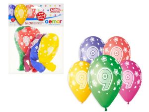 BALONY PREMIUM HEL Z NADRUKIEM 9, 13CALI/5SZT