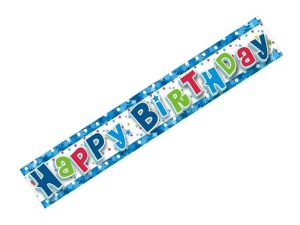 BANNER HAPPY BIRTHDAY 1,8M NIEBIESKI GODAN