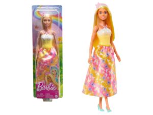 BARBIE KSIĘŻNICZKA SUKIENKA ŻÓŁTORÓŻOWA HRR09