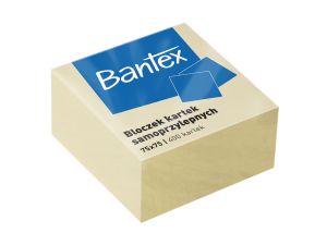 BLOCZKI SAMOPRZYLEPNE 75X75 400K ŻÓŁTY BANTEX
