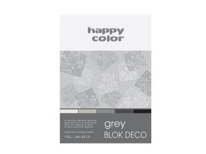 BLOK DECO GREY HAPPY COLOR A5 20 KARTEK 170G