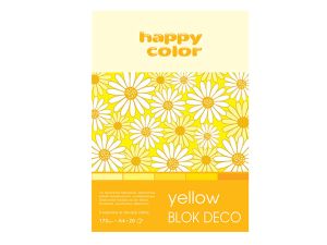BLOK DECO YELLOW 170G/M2 A4 20 ARK 5 KOL HAPPY COL
